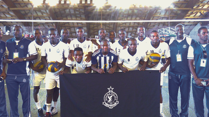 A group photograph of the Ghana Police male volleyball team A group photograph of the Ghana Police male volleyball team